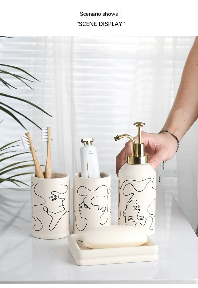 Ceramic Bathroom 4-Piece Set