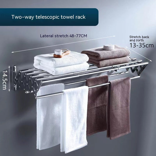 Stainless Steel Bathroom Shelf and Towel Rack