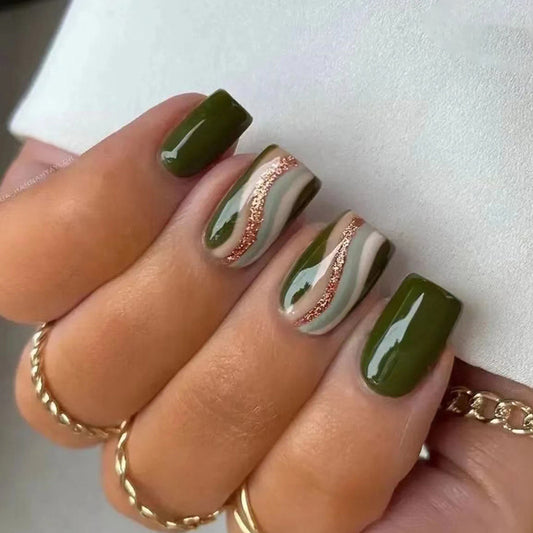 Army Green Nails
