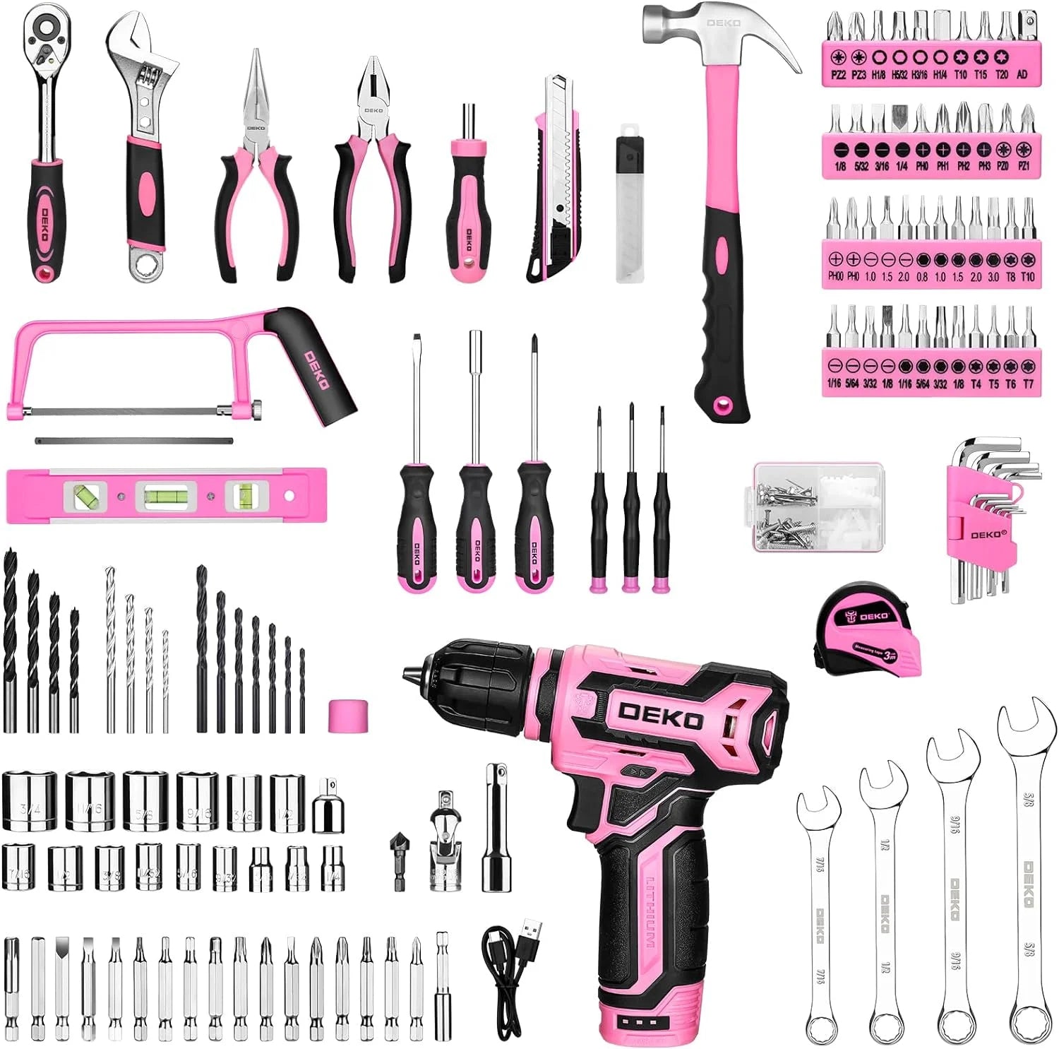 DEKO 12V Cordless Drill Repair Set