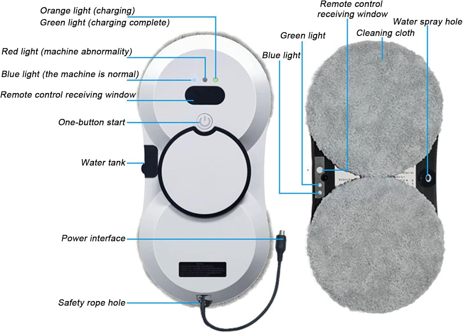 AeroClean AI™ Automatic Window Cleaning Robot