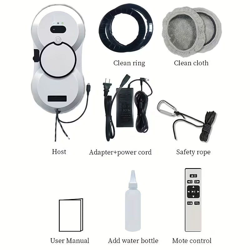 AeroClean AI™ Automatic Window Cleaning Robot